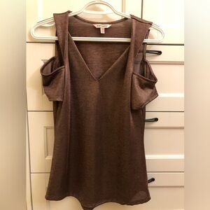 Juicy Couture Brown Cold Shoulder Tank Top